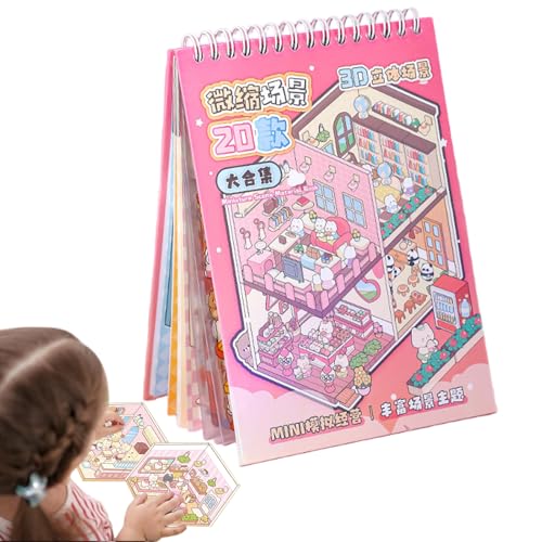 Huehkir 3D Szene Aufkleber | Miniatur Cartoon Haus Sticker - Bastelbedarf Für Scrapbooking Tagebuch Journaling Huehkir 3D Szene Aufkleber | Miniatur Cartoon Haus Sticker - Bastelbedarf Für Scrapbooking Tagebuch Journaling von Huehkir