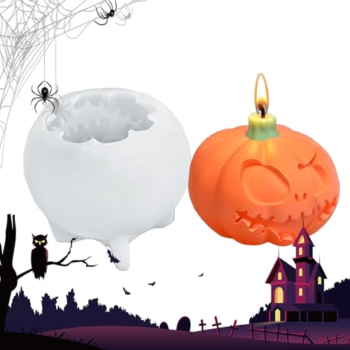 Huehkir Halloween Formen - Silikon Duftkerzenform,Leicht Entnehmbare Grusel Bastelform Für Epoxidharz Gips Halloween Deko Seifenherstellung Handwerksprojekte von Huehkir