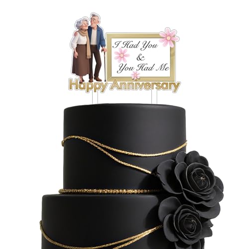 Happy Anniversary Cake Topper Cartoon Ältere Paare Motto Party Dekoration Lustige Paar Hochzeit Dekoration für Eltern I Had You & You Had Me Happy Anniversary Cake Topper Cartoon Ältere Paare Motto Party Dekoration Lustige Paar Hochzeit Dekoration für Eltern I Had You & You Had Me von Hugmagoz
