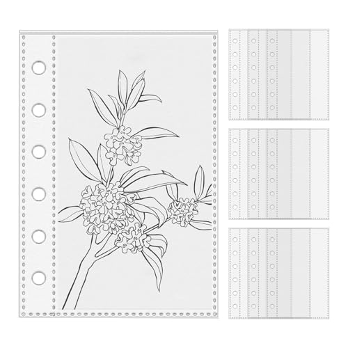 6 -Loch -Binder -Taschen Für A 7 -Notizbücher - 10 Packs Blechschutz, Clear Cash Feving -Umschläge - Clear Bindemittel Nachfüllungen, Transparente Dokumentabdeckungen Für Planer Beutel Organisator von Hugsweet