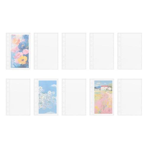 A6 BINDER -Taschen - 10 -teilige Klare Bindemittel -Einsätze - Budget -Blech -Beschützerhülsen Mit 6 Löchern, Wasserdichte Lose -Blattbeutel Für Notebook -Dokumente, Foto, Bills Organizer Money von Hugsweet