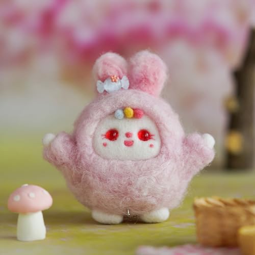 Hugsweet Filzset, Wollfilzset, Plüschpuppen-Filzset, Nadelfilz-Set für Anfänger, Wollfilz-Set, niedliches Puppen-Filz-Set zum Basteln Hugsweet Filzset, Wollfilzset, Plüschpuppen-Filzset, Nadelfilz-Set für Anfänger, Wollfilz-Set, niedliches Puppen-Filz-Set zum Basteln von Hugsweet