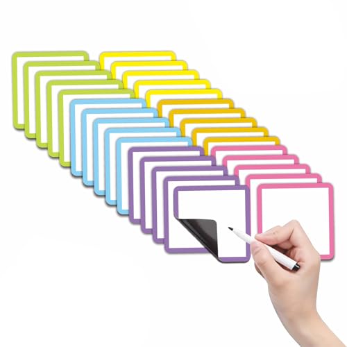 Magnetische Haftnotizen,Wiederbeschreibbare Whiteboard Etiketten - Abwischbare Klebeetiketten Für Zuhause Schule Küche Deko von Hugsweet