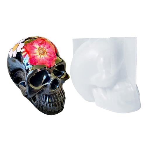 Silikon-Schädelformen für Harz | Skelett Gießformen aus Harz - Epoxidform für Harzguss, Seife, Kerzen, Pralinen, Halloween-Partyzubehör Silikon-Schädelformen für Harz | Skelett Gießformen aus Harz - Epoxidform für Harzguss, Seife, Kerzen, Pralinen, Halloween-Partyzubehör von Hugsweet