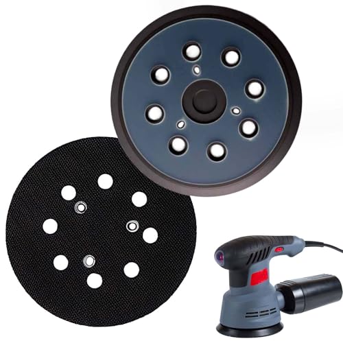 2 Stück 5 Zoll 8 Loch Schleifplatte 125mm Klett-Schleifteller für Exzenterschleifer, Rrundes Haken Schleifpad Ersatz-Schleifpad kompatibel mit Makita 743081-8 BO5010 BO5031 BO5041K DeWalt DW420 DW4388 2 Stück 5 Zoll 8 Loch Schleifplatte 125mm Klett-Schleifteller für Exzenterschleifer, Rrundes Haken Schleifpad Ersatz-Schleifpad kompatibel mit Makita 743081-8 BO5010 BO5031 BO5041K DeWalt DW420 DW4388 von Hugwait
