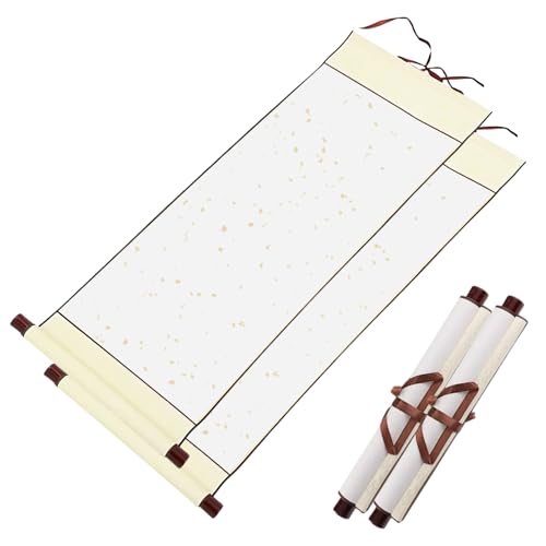 Hugwish 2pcs Chinesische Schriftrolle Kalligraphie Leere Hängende 80x30cm, Schriftrolle Reispapier für Chinesische Kalligrafie Malerei (weiß) von Hugwish