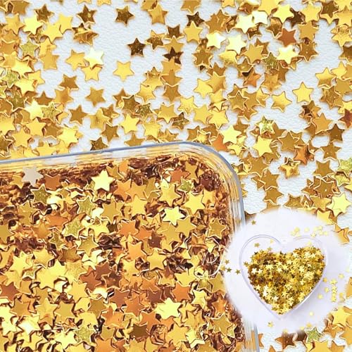 Hugwish 50g Stern Konfetti Gold, Streudeko Gold Stern Confetti, Streusterne Goldene Sterne, Glitzersterne Für Party Hochzeit Weihnachten Konfetti, Sterne Deko Weihnachten Hugwish 50g Stern Konfetti Gold, Streudeko Gold Stern Confetti, Streusterne Goldene Sterne, Glitzersterne Für Party Hochzeit Weihnachten Konfetti, Sterne Deko Weihnachten von Hugwish