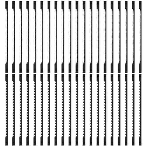 40 Stück Sägeblätter Dekupiersäge 3 Zoll Hohe Kohlenstoffstahl Stecknadel Sägen Klingen Sortiment Set 15 tpi 24 tpi Dekupiersägeblätter Für Metall Mit Stift Corrosion Resistant for Wood,Copper,Metal von HuhWafee