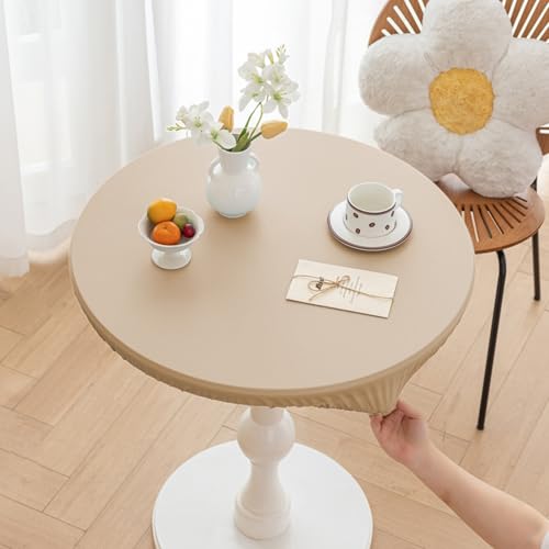 Huierxun Runde PU-Tischdecke mit hohem elastischem Rand, 109,2 cm Durchmesser, wasserdicht, öldicht, verbrühungssicher, schmutzabweisend, abwischbar, Tischdecke für drinnen und draußen, Picknick Huierxun Runde PU-Tischdecke mit hohem elastischem Rand, 109,2 cm Durchmesser, wasserdicht, öldicht, verbrühungssicher, schmutzabweisend, abwischbar, Tischdecke für drinnen und draußen, Picknick von Huierxun