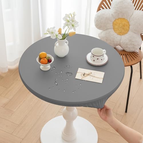 Huierxun Runde PU-Tischdecke mit hohem elastischem Rand, 160 cm Durchmesser, wasserdicht, öldicht, verbrühungssicher, schmutzabweisend, abwischbar, Tischdecke für drinnen und draußen, Picknick Huierxun Runde PU-Tischdecke mit hohem elastischem Rand, 160 cm Durchmesser, wasserdicht, öldicht, verbrühungssicher, schmutzabweisend, abwischbar, Tischdecke für drinnen und draußen, Picknick von Huierxun