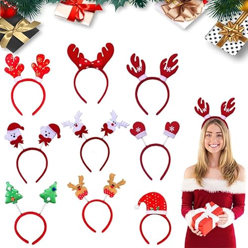 9 Stück Haarreifen Weihnachten,Weihnachts Kopfschmuck, Rentier Haarreifen, Weihnachten Haarspange, Kinder Stirnbänder Für Weihnachtsfeiern Cosplay,Erwachsene Kinder Familie (Eine Größe Passt Alle) 9 Stück Haarreifen Weihnachten,Weihnachts Kopfschmuck, Rentier Haarreifen, Weihnachten Haarspange, Kinder Stirnbänder Für Weihnachtsfeiern Cosplay,Erwachsene Kinder Familie (Eine Größe Passt Alle) von Huifengjie