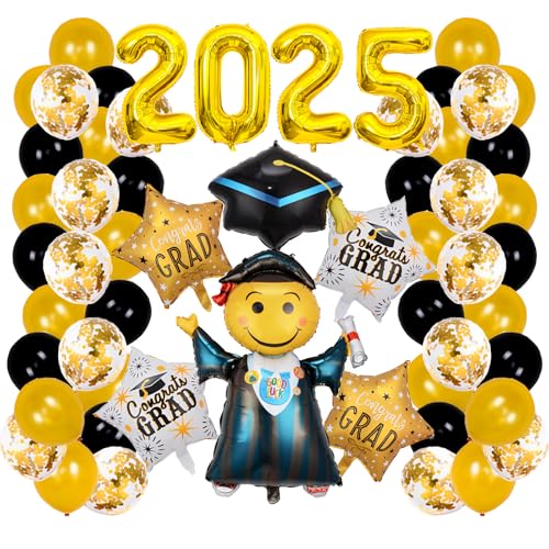 Abschlussfeier Deko Abitur 2025, 2025 Deko Abschlussfeier Luftballons, Golden Konfetti Luftballon Set, Black Gold Abitur Abschluss Schulabschluss Feier Party Dekoration 2025 Abschlussfeier Ballon Abschlussfeier Deko Abitur 2025, 2025 Deko Abschlussfeier Luftballons, Golden Konfetti Luftballon Set, Black Gold Abitur Abschluss Schulabschluss Feier Party Dekoration 2025 Abschlussfeier Ballon von Huifengjie