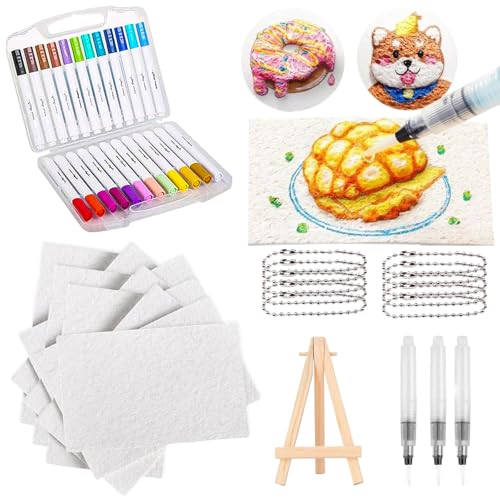 Magisches Textur-Malset, 3D Zeichnen Leinwand Schwamm, Foam Texture Painting Paper, Mit Malstifte & Wasserstift, Perlenketten, mit Mini-Staffelei, DIY Puffy Texture Paper, Malpapier Für Kinder Diy Magisches Textur-Malset, 3D Zeichnen Leinwand Schwamm, Foam Texture Painting Paper, Mit Malstifte & Wasserstift, Perlenketten, mit Mini-Staffelei, DIY Puffy Texture Paper, Malpapier Für Kinder Diy von Huifengjie