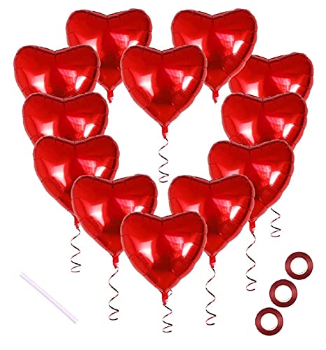Folienballon herz rot,30 STK 18 Zoll Luftballons Rot, Herz Helium Luftballons, Folienballon Hochzeit,Dekoration für Romantische Atmosphäre, Heiratsantrag, Valentinstag,Geburtstag, Party Dekoration Folienballon herz rot,30 STK 18 Zoll Luftballons Rot, Herz Helium Luftballons, Folienballon Hochzeit,Dekoration für Romantische Atmosphäre, Heiratsantrag, Valentinstag,Geburtstag, Party Dekoration von Huifengjie