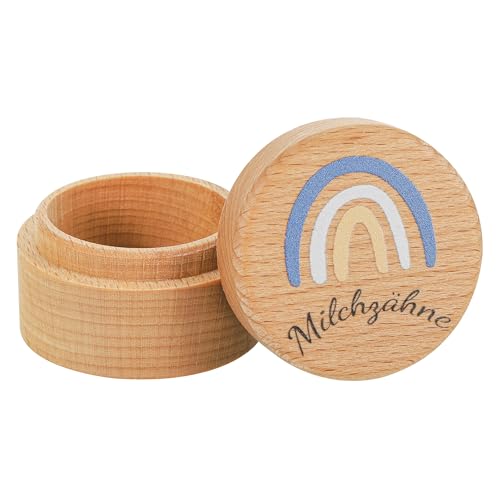 Huiguli Zahndose Milchzähne für Jungen Mädchen, Holz Milchzahndose mit Kinderfreundlicher Niedlichem Motiv, Kinder Zahndose für die Ersten Zahnschätze, Blau Huiguli Zahndose Milchzähne für Jungen Mädchen, Holz Milchzahndose mit Kinderfreundlicher Niedlichem Motiv, Kinder Zahndose für die Ersten Zahnschätze, Blau von Huiguli