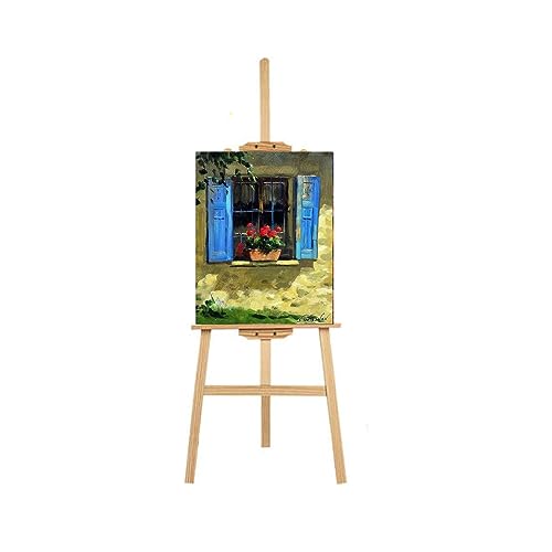 Staffelei Holz Verstellbare Leinwand Ständer, Feldstaffelei, Staffeleien, Standstaffelei, Dreibein Holzstaffelei für Hochzeit, Events, Kunstmalerei, Ausstellung, Außenwerbung (175cm) von Huini