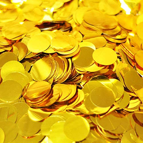 Gold-Konfetti, 15 mm, Seidenpapier, Glitzer, 5000 Stück, für Hochzeits-Party-Dekoration oder gefüllte Ballons von Huionvia