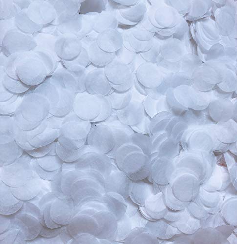 Weißes Konfetti-Papier, 15 mm, biologisch abbaubar, Papier, Kreise für Tisch, Hochzeit, Geburtstag, Party, Dekoration, 5000 Stück von Huionvia