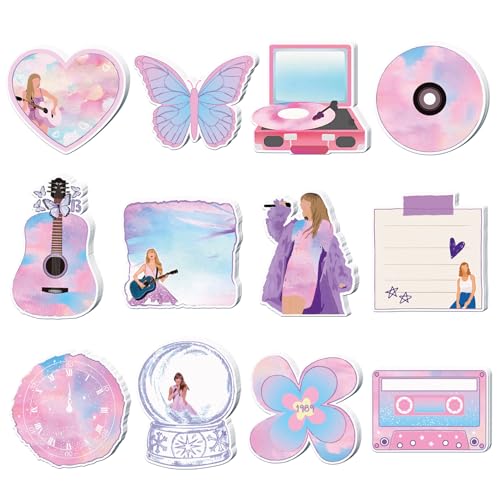 12 Stück Musikliebhaber Haftnotizen Set The Singer Sticky Notespad Swifties Notizblöcke Haftnotizen für Checkliste, Schreibtischzubehör, Bürobedarf, hübscher Notizblock für Musikliebhaber, Geschenk 12 Stück Musikliebhaber Haftnotizen Set The Singer Sticky Notespad Swifties Notizblöcke Haftnotizen für Checkliste, Schreibtischzubehör, Bürobedarf, hübscher Notizblock für Musikliebhaber, Geschenk von Huipalon