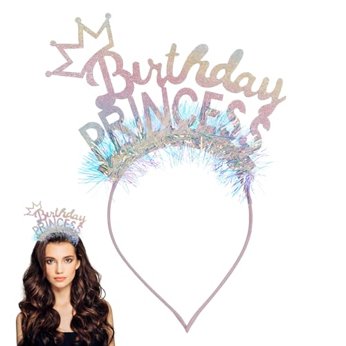 Haarband für Geburtstagskrone, bunt, glänzend, Prinzessinnen-Tiara, Party-Stirnbänder für Fotos, Dekorationen Haarband für Geburtstagskrone, bunt, glänzend, Prinzessinnen-Tiara, Party-Stirnbänder für Fotos, Dekorationen von Huipalon