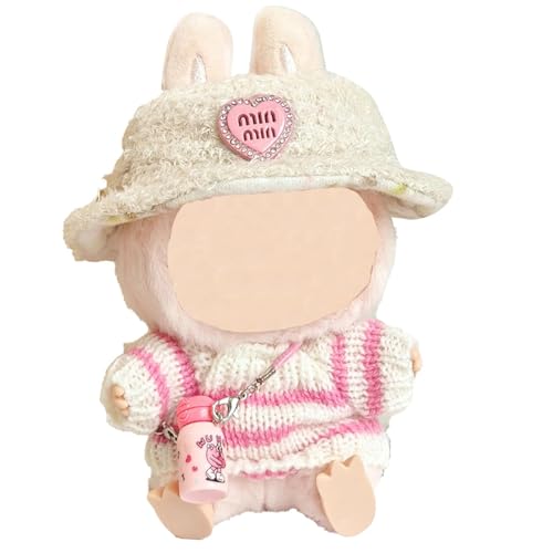 Huiyuenuo Bekleidung für 17cm Labu Plüsch, Kleidung für Labu Puppe, Labu für Puppenkleidung, Niedliche Mini Plüsch Puppen Kleidung Outfit nur Bekleidungs Zubehör, DIY Kinder Geschenke-A von Huiyuenuo
