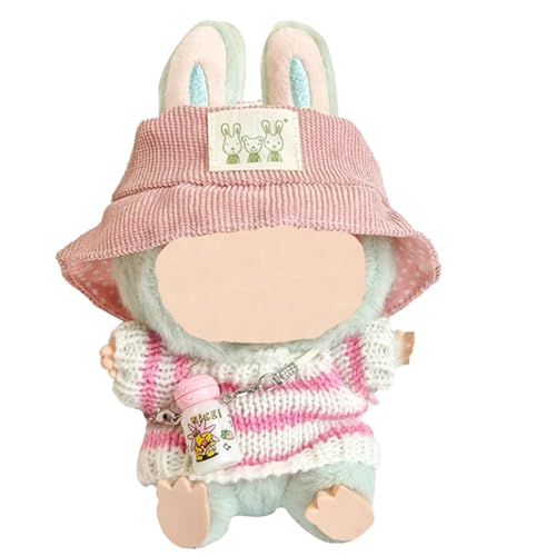 Huiyuenuo Bekleidung für 17cm Labu Plüsch, Kleidung für Labu Puppe, Labu für Puppenkleidung, Niedliche Mini Plüsch Puppen Kleidung Outfit nur Bekleidungs Zubehör, DIY Kinder Geschenke-B von Huiyuenuo