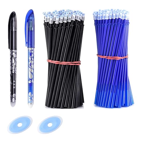 Hukneqn 44pcs Radierbarer Ersatzminen Blau, 0.5mm, Ballpoint, Kugelschreiber, Radiergummi, Radierbarer Gelschreiber, Ideal für Notizen und Skizzen von Hukneqn