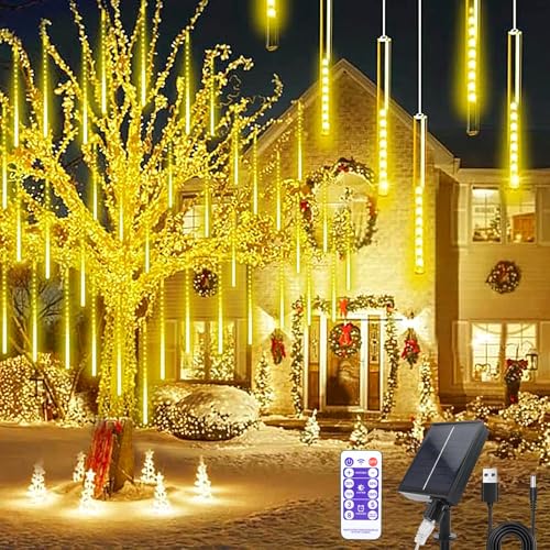 Hulaiyaa Fallende Regen Tropfen Solar Leuchten Dekorative Licht Schläuche 30 CM 10 Röhren, Solar Meteor Schauer Regen Lichter mit Fernbedienung, Weihnachts Beleuchtung für Halloween Hochzeit Garten Hulaiyaa Fallende Regen Tropfen Solar Leuchten Dekorative Licht Schläuche 30 CM 10 Röhren, Solar Meteor Schauer Regen Lichter mit Fernbedienung, Weihnachts Beleuchtung für Halloween Hochzeit Garten von Hulaiyaa
