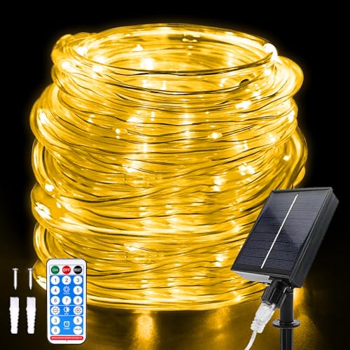 Hulaiyaa Outdoor Solar LED Lichtschlauch, Wasserdichte Solar Lichterschlauch 22M Solar Lichterschlauch Aussen Fernbedienung 8 Modi 200 LED Lichtschlauch Außen für Weihnachten Party Dekorationen Hulaiyaa Outdoor Solar LED Lichtschlauch, Wasserdichte Solar Lichterschlauch 22M Solar Lichterschlauch Aussen Fernbedienung 8 Modi 200 LED Lichtschlauch Außen für Weihnachten Party Dekorationen von Hulaiyaa