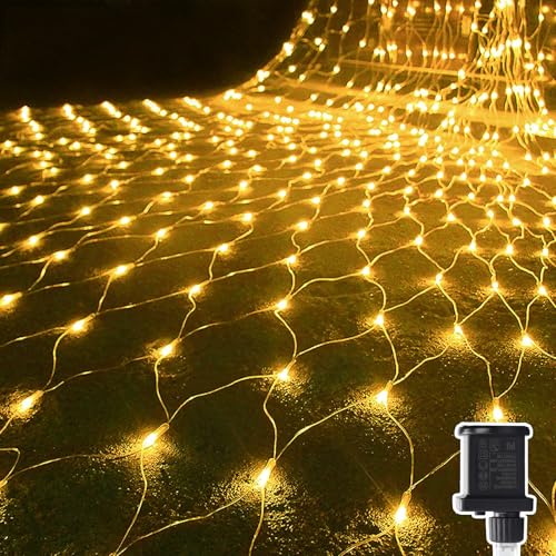 Hulaiyaa Wasserdichte Lichter Kette Netz 192 LEDs, 2 * 3M Lichterkette Netzlicht, 8 Modi Lichternetz Außen fur Weihnachts Büsche Garten, Lichterkette Außen Netz Baum Party Innenräume Dekorationen Hulaiyaa Wasserdichte Lichter Kette Netz 192 LEDs, 2 * 3M Lichterkette Netzlicht, 8 Modi Lichternetz Außen fur Weihnachts Büsche Garten, Lichterkette Außen Netz Baum Party Innenräume Dekorationen von Hulaiyaa