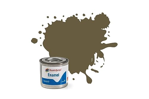 Humbrol 14 ML Nr. 1 TINLET Emaille Paint 86 (helles Olivgrün matt) von Humbrol