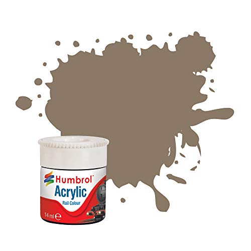 Humbrol Acryl-Lack für die Modellisenbahn, 14 ml Lack mit mattem Finish (grau). von Humbrol