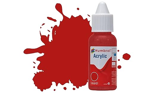 Humbrol DB0153 Acrylfarbe, Nr. 153 Insignia Rot – Matt, 14 ml (Pack of 1) von Humbrol