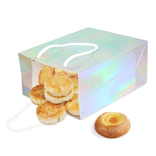 Humdcdy Holografische Tasche für,Holografische Papiertüten, Holografische Papiertüten für Partygeschenke, Hochzeitstasche mit Henkel und glänzender Oberfläche für Snacks, Kekse, Souveni, Humdcdy Holografische Tasche für,Holografische Papiertüten, Holografische Papiertüten für Partygeschenke, Hochzeitstasche mit Henkel und glänzender Oberfläche für Snacks, Kekse, Souveni, von Humdcdy