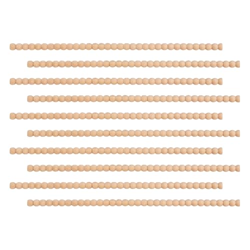 Humkopnl Holzleisten und Zierleisten – 40 cm Holzperlen, halbrunde Holzleiste, 10 Stück, für Zuhause, Fenster, Tür, Wand, Möbel, -Dekoration von Humkopnl