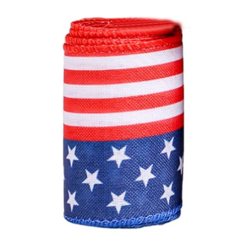 Humkopnl Patriotisches Band, patriotische amerikanische Flagge, 5 m, dekoratives Band, Bauernhaus-Dekoration, rot-weiße und blaue amerikanische Flagge, Stoffband für Humkopnl Patriotisches Band, patriotische amerikanische Flagge, 5 m, dekoratives Band, Bauernhaus-Dekoration, rot-weiße und blaue amerikanische Flagge, Stoffband für von Humkopnl