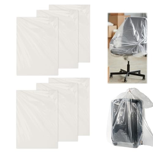 Humtudeit Große Plastiktüten, 6er-Pack Koffer-Aufbewahrungstaschen, 100 x 150 cm, strapazierfähig, große Aufbewahrungstaschen, große Kapazität, transparente Plastiktüten, wasserdicht, große Taschen Humtudeit Große Plastiktüten, 6er-Pack Koffer-Aufbewahrungstaschen, 100 x 150 cm, strapazierfähig, große Aufbewahrungstaschen, große Kapazität, transparente Plastiktüten, wasserdicht, große Taschen von Humtudeit