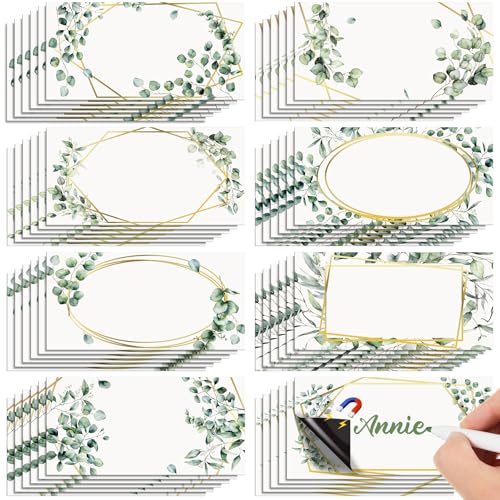 Humyoun Magnetische, trocken abwischbare Namensschilder für Schulbus, 8,1 x 4,1 cm, wasserdicht, wiederverwendbar, beschreibbar, buntes Namensschild für Klassenzimmer, Studenten, 8 Designs (Blätter Humyoun Magnetische, trocken abwischbare Namensschilder für Schulbus, 8,1 x 4,1 cm, wasserdicht, wiederverwendbar, beschreibbar, buntes Namensschild für Klassenzimmer, Studenten, 8 Designs (Blätter von Humyoun