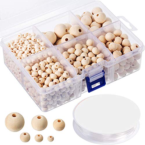 Hundnsney Perlen, Runde Perlen, Besetzt mit 1 Rolle Kristall Elastische Linie für die Herstellung Von DIY Schmuck (6 Größen 1105 Stück) von Hundnsney