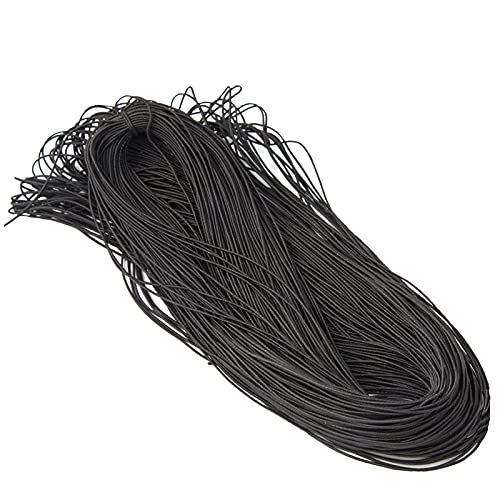 100m Elastische Schnur Schmuckherstellung Perlenschnur Schmuckherstellung Gummikordel Elastische Schnur Perlen Faden 1mm für DIY, Outdoor, Kleidung, Handwerk, Armbänder, Halsketten usw (Schwarz) von Hundredweat