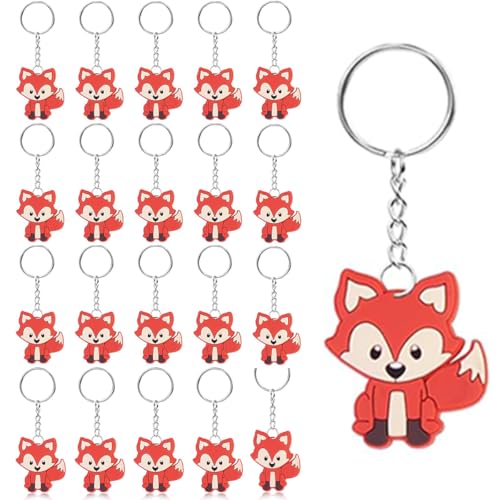 20 Stück Fuchs Schlüsselanhänger, Tier Schlüsselanhänger, Weiche Gummi Waldtier Anhänger für Kinder, Waldtiere schlüsselanhänger,Abschiedsgeschenk Kinder Give Aways Kindergeburtstag für Mädchen Junge 20 Stück Fuchs Schlüsselanhänger, Tier Schlüsselanhänger, Weiche Gummi Waldtier Anhänger für Kinder, Waldtiere schlüsselanhänger,Abschiedsgeschenk Kinder Give Aways Kindergeburtstag für Mädchen Junge von Hundredweat