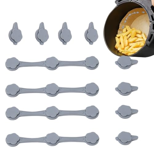 HunicandIU Silicone Heißluftfritteusen Magneten - Backpapier Magnetverschluss Für Heißluftfritteusen - Hitzebeständiges Küchenzubehör Vier Stücke für Familienpicknick Gemeinschaftskochveranstaltungen von HunicandIU