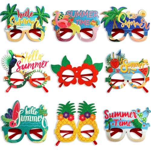 HunicandIU Tropenparty Augenbrille, Sonnenbrille,9 Paar Hawaiian Party Brille - Kostüm -Requisiten, lustige Kinderparty -Gefälligkeiten für Kinder und Erwachsene, Pool -Fotokabine, coole Accessoires, HunicandIU Tropenparty Augenbrille, Sonnenbrille,9 Paar Hawaiian Party Brille - Kostüm -Requisiten, lustige Kinderparty -Gefälligkeiten für Kinder und Erwachsene, Pool -Fotokabine, coole Accessoires, von HunicandIU