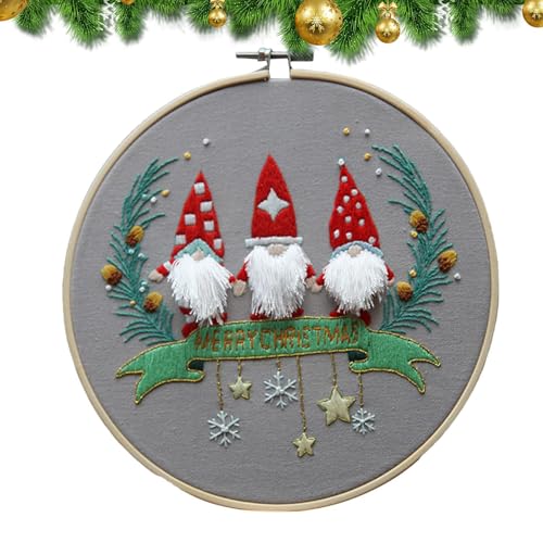 Weihnachts Embroidery Kit, Kreuzstich Set Stickbilder Erwachsene, Weihnachtsdeko Innen, Tragbare Stick Set Mit Weihnachtsmuster, Für Anfänger, Erwachsene Und Kinder Weihnachts Embroidery Kit, Kreuzstich Set Stickbilder Erwachsene, Weihnachtsdeko Innen, Tragbare Stick Set Mit Weihnachtsmuster, Für Anfänger, Erwachsene Und Kinder von HunicandIU