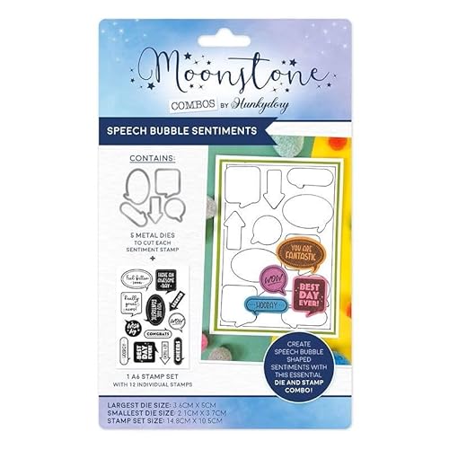 Hunkydory MSTONE957 Mondstein-Kombinationen – Sprechblasen-Gefühle – Stempel- und Stanzformen-Set Hunkydory MSTONE957 Mondstein-Kombinationen – Sprechblasen-Gefühle – Stempel- und Stanzformen-Set von Hunkydory Crafts