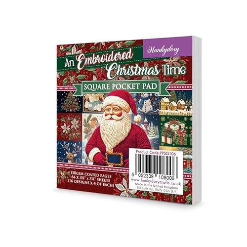 Hunkydory - Ein bestickter Weihnachtszeit-Quadrat-Taschenblock Hunkydory - Ein bestickter Weihnachtszeit-Quadrat-Taschenblock von Hunkydory