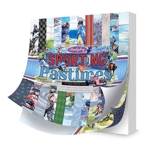 Hunkydory PASTIME103 Papierblock, Sporting Pastimes, 20,3 x 20,3 cm von Hunkydory