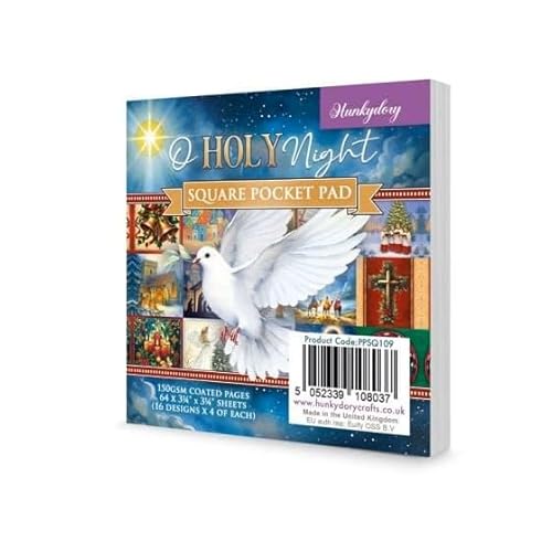 Hunkydory Quadratischer Taschenblock "O Holy Night" – PPSQ109 von Hunkydory