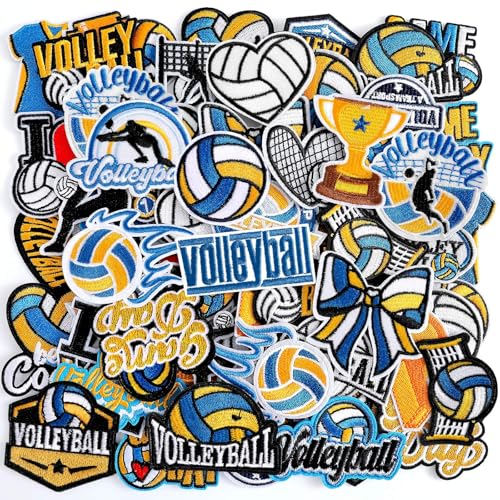 HunnmingRe Volleyball-Aufnäher zum Aufbügeln, bestickt, zum Aufbügeln, 36 Stile, Sport-Applikationen für Hut, Mütze, Kleidung, Rucksack, Hosen, Jeans, 72 Stück HunnmingRe Volleyball-Aufnäher zum Aufbügeln, bestickt, zum Aufbügeln, 36 Stile, Sport-Applikationen für Hut, Mütze, Kleidung, Rucksack, Hosen, Jeans, 72 Stück von HunnmingRe