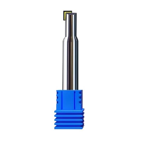 Hunricho 1pcs HSS MCD Diamant End Mill D6mm 8mm 10mm Spiegel Finish für Acryl, Gold, Silber, Kupfer, Aluminiumlegierung, Kunststoff CNC Graviermaschine (D8X50L-3HX8) von Hunricho